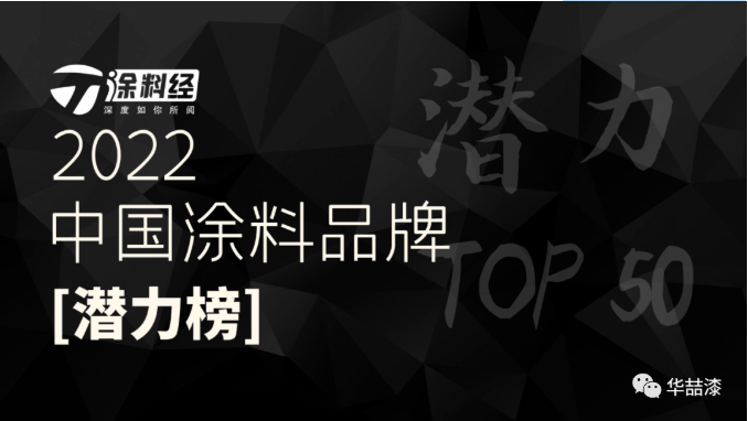 重磅！华喆仿石漆荣登“2022年度中国涂料品牌潜力榜”！